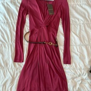 Gucci Wine Colored Wrap dress with Belt
